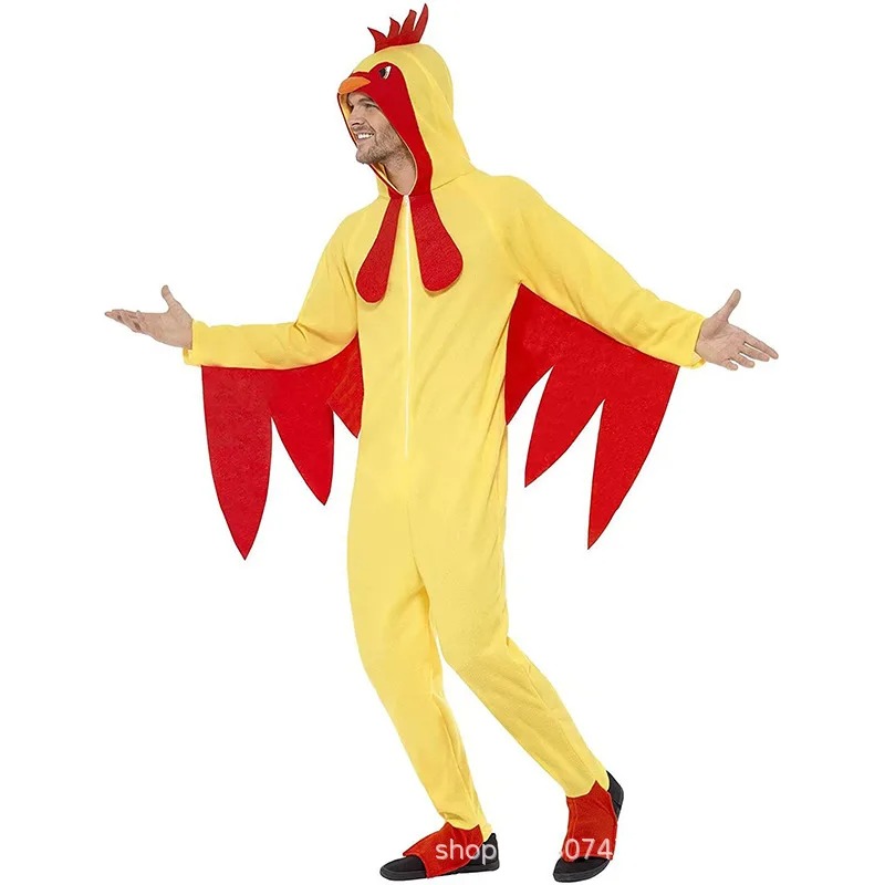 ハロウィンオンドリコスチューム男性女性面白い動物コスプレ衣装 - Romper Playsuit Women のレビューと価格