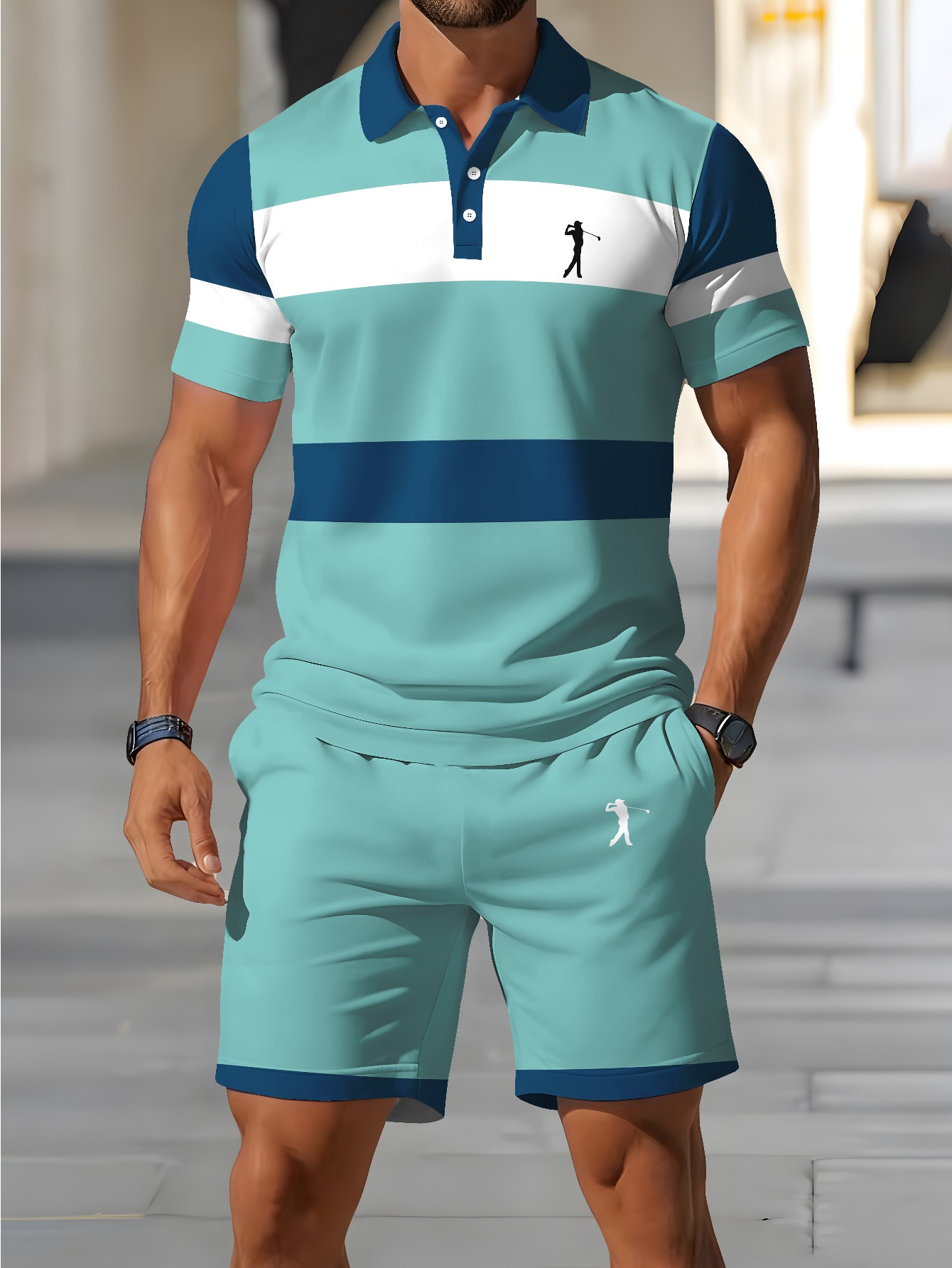 2026年夏メンズポロシャツセット - 3Dプリントデザイン - Summer Clothing Shops のレビューと価格