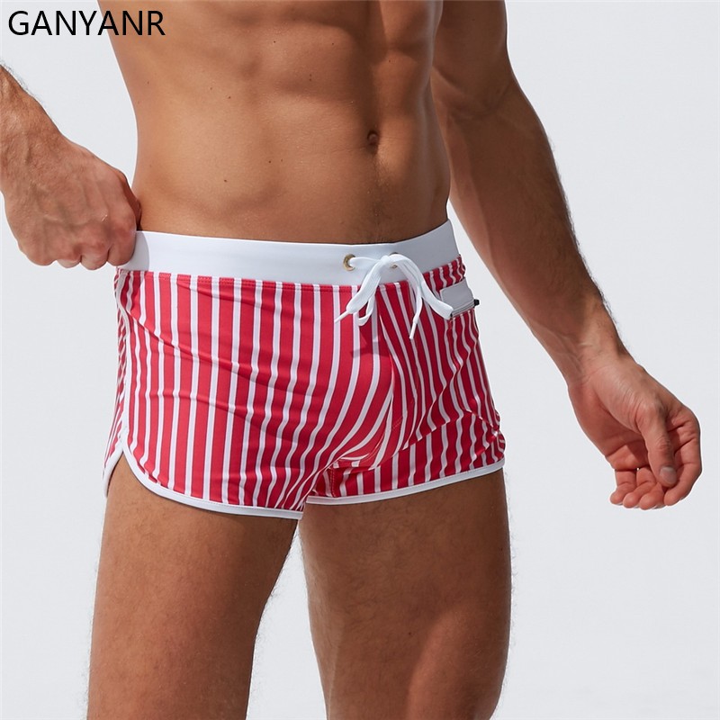 Ganyanr-男性の入浴用水着,セクシーな水着,速乾性,ビ - Board Short Surf のレビューと価格