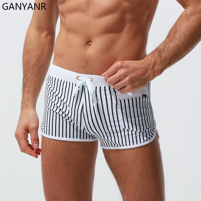 Ganyanr-男性の入浴用水着,セクシーな水着,速乾性,ビ - Board Short Surf のレビューと価格