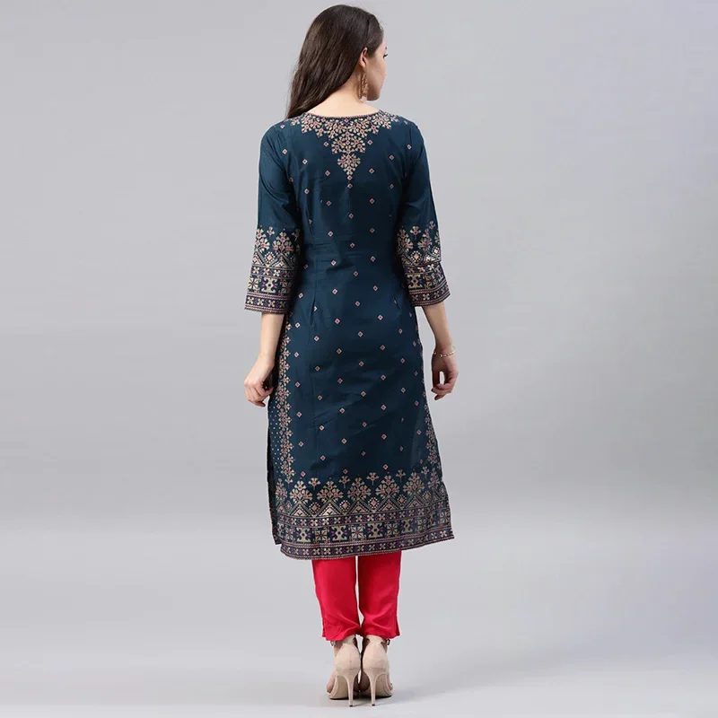 女性のための花柄の綿のクルタ,インドのドレス,エスニックスタ - Summer Clothing India のレビューと価格